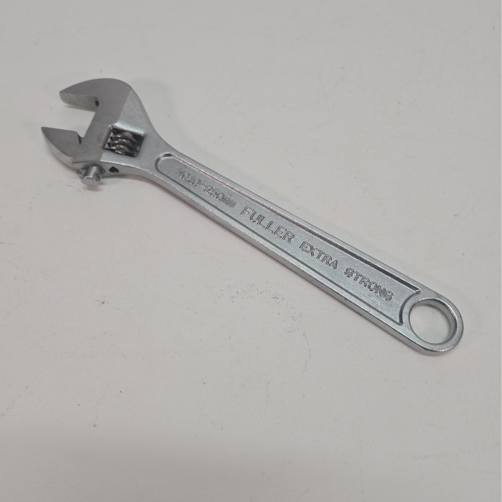 Vintage Fuller Adjustable Wrench No. 10 250mm Forged Chrome Japan